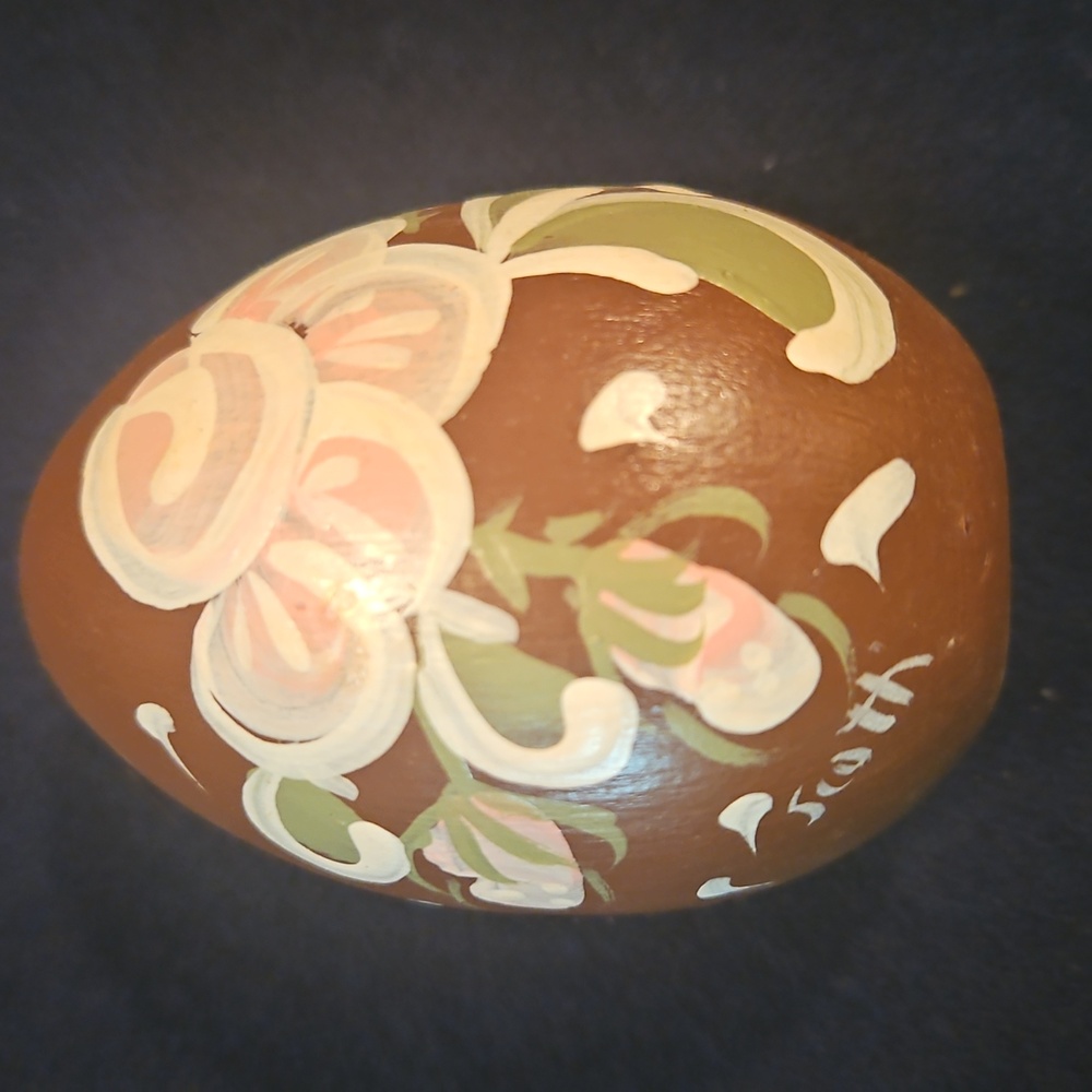 12 Alibaster Marble & Wood Hand Carved And Painted Eggs  5 Wood 7 Marble - Picture 15 of 16